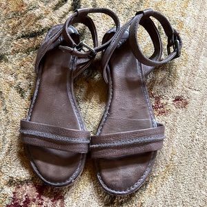 Frye leather ankle strap sandals